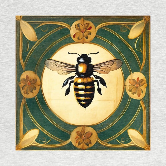 Vintage Bee Pattern 5 by HiPolly